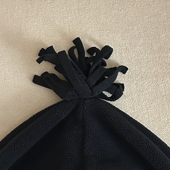 Black Fleece Beanie with Pom Pom - Picture 2 of 4